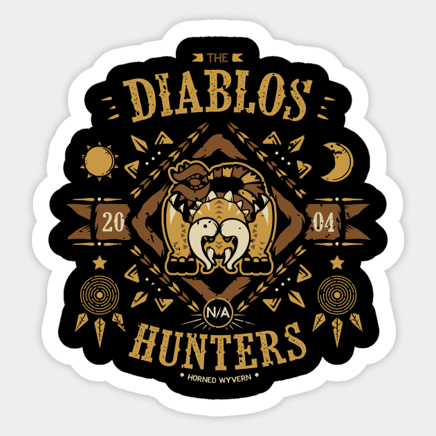 Diablos Hunters Sticker by Soulkr